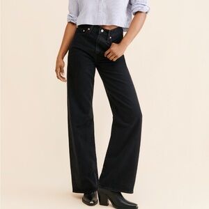 Levi’s Ribcage Wide-Leg Jeans Size 27 Black